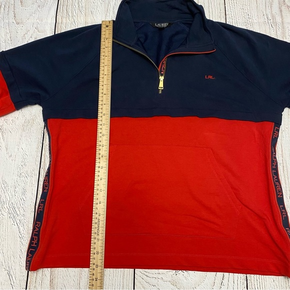 Lauren Ralph Lauren Navy and Red Zip-Up Sweater XL - Picture 8 of 10